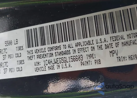 2016 Jeep Wrangler Unlimited Backcountry из США, поврежденный, VIN 1C4HJWEG5GL156603